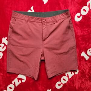 Soybu Mens 36 Performance Stretch Shorts Burgundy Red Athletic Golf Casual...